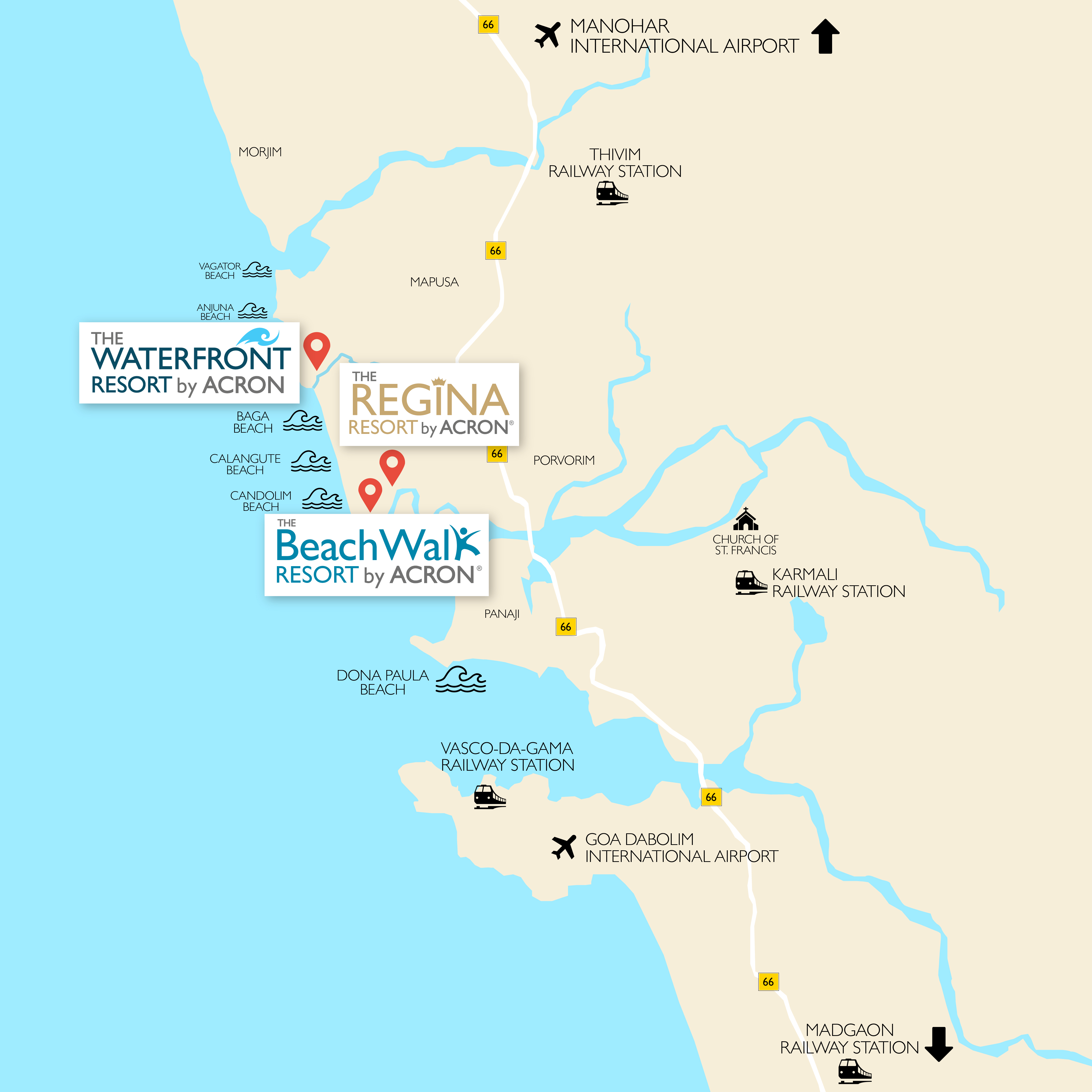 Illustrated Map of Goa